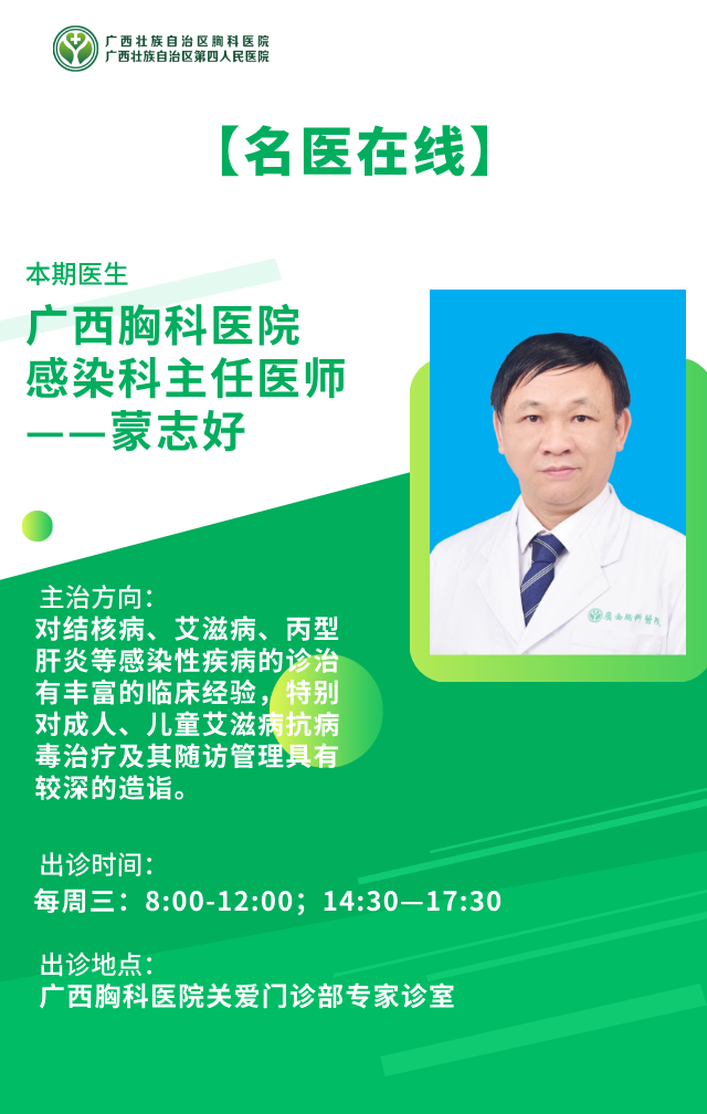 【名医在线】广西胸科医院感染科主任医师——蒙志好
